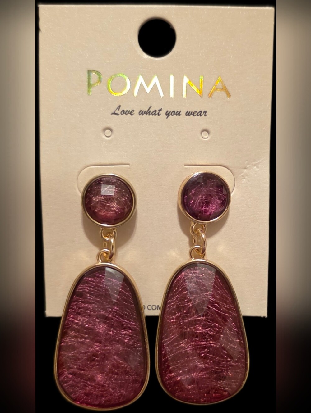 Burgundy Dangle Earrings